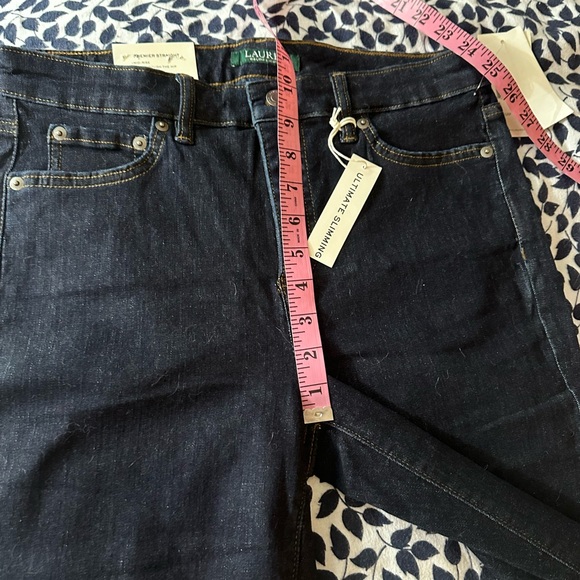 Lauren Ralph Lauren Mid-Rise Slimming Panels Premier Straight Jeans NWT 10/30 - Picture 15 of 16